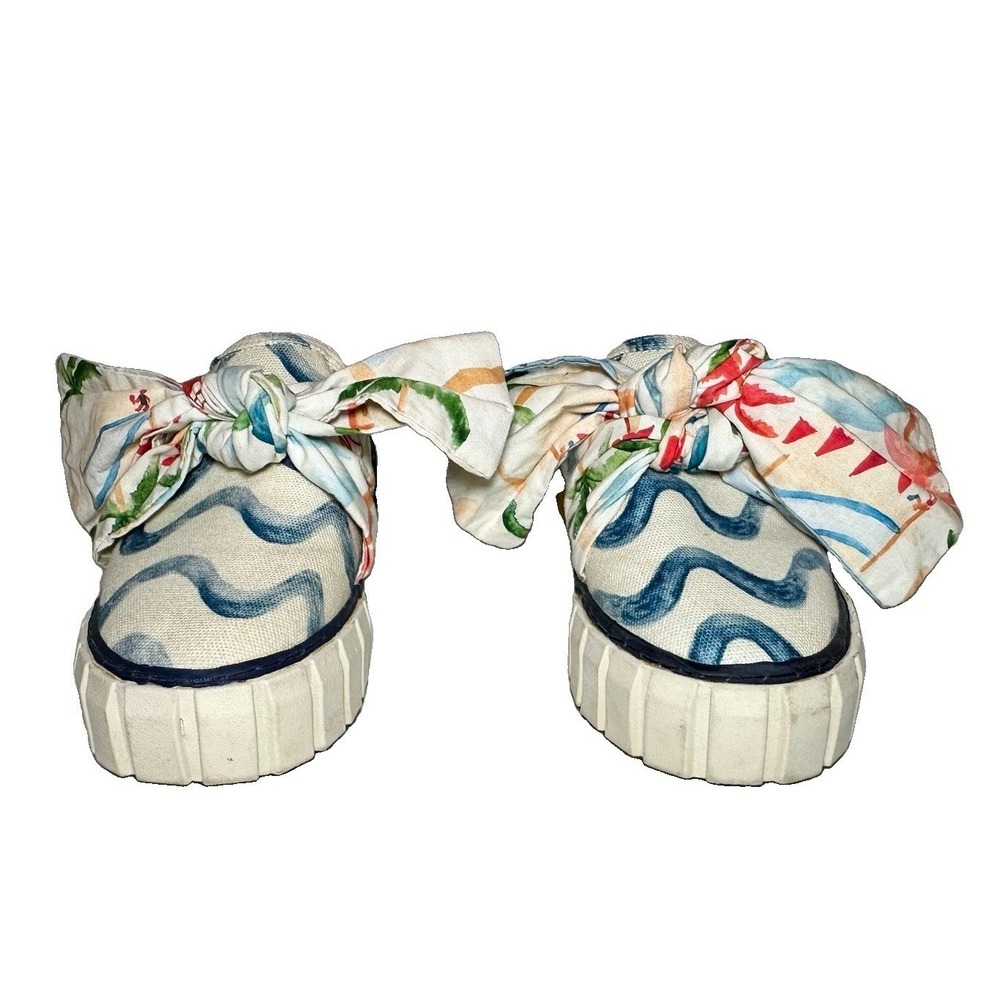Farm Rio Women's US 8 EU 39 Copacabana Mule Sneakers Shoes Floral Bow Canvas - Picture 5 of 15
